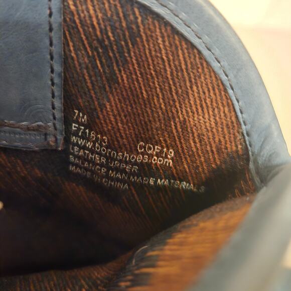 Born Wynd Turquoise Western Leather Boots Women's Size 7 - Picture 8 of 10